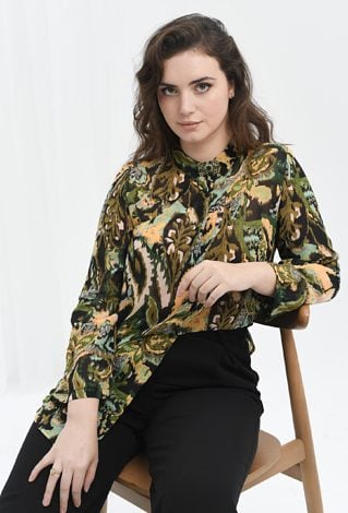 Zwiewna koszula w energetyczny print