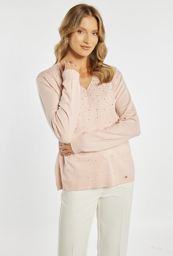 Sweter damski z dżetami