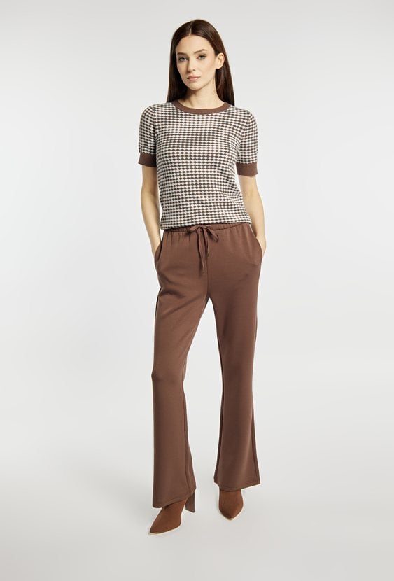 Spodnie damskie z wiązaniem