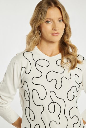 Sweter damski z wzorem