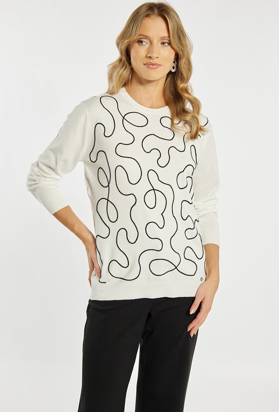 Sweter damski z wzorem