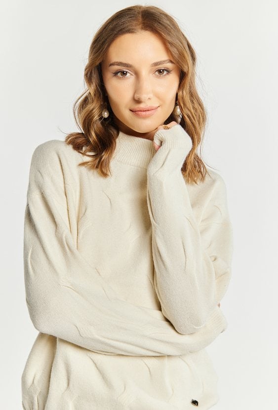 Sweter damski z dodatkiem wiskozy