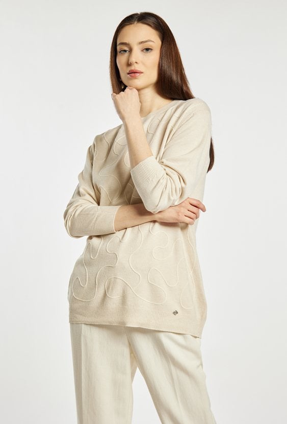 Sweter damski z wzorem