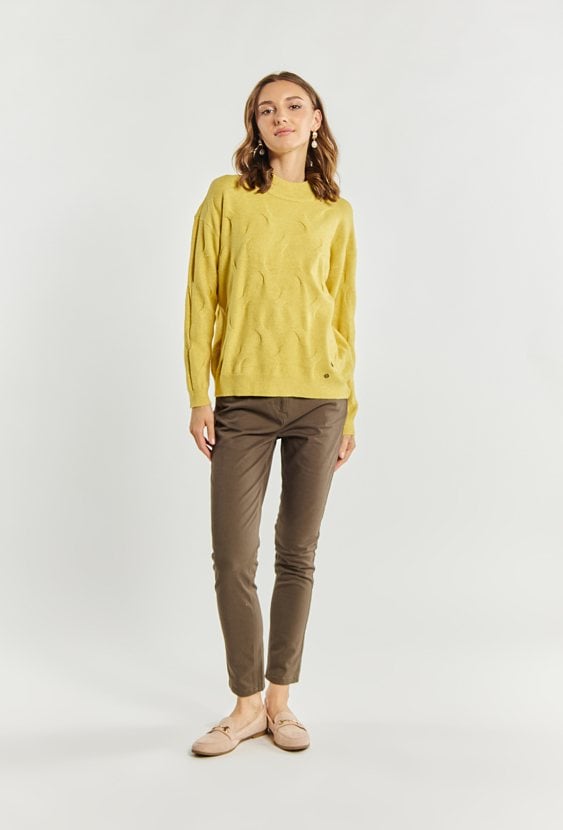 Sweter damski z dodatkiem wiskozy