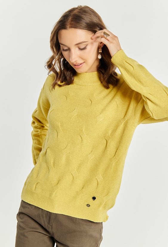 Sweter damski z dodatkiem wiskozy