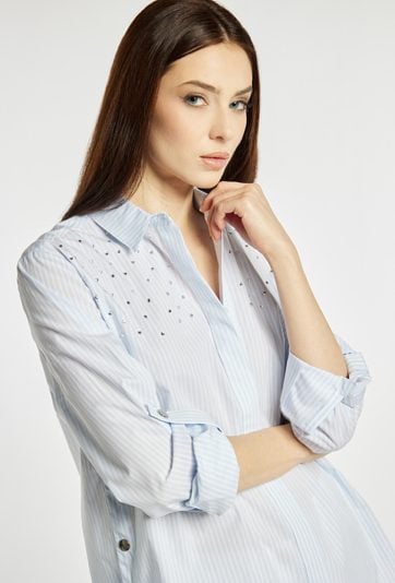 Luźna koszula w paski