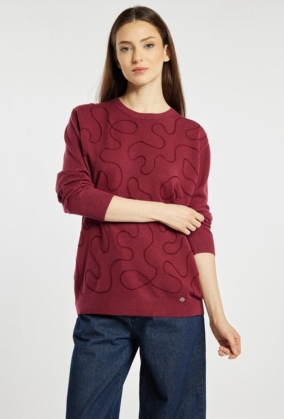 Sweter damski z wzorem