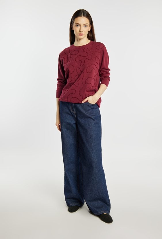 Sweter damski z wzorem