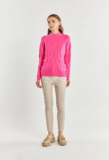 Sweter damski z dodatkiem wiskozy