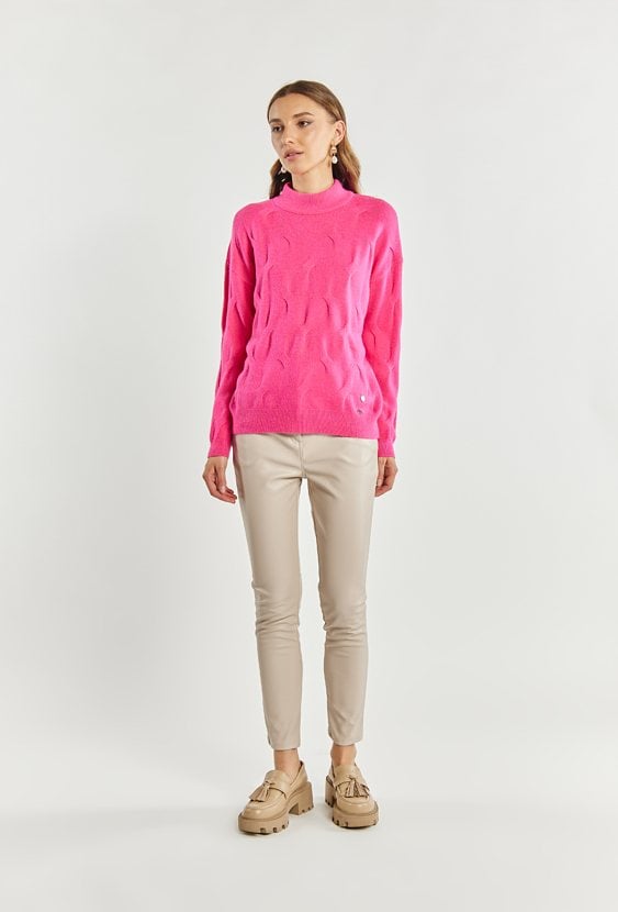 Sweter damski z dodatkiem wiskozy