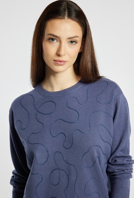 Sweter damski z wzorem