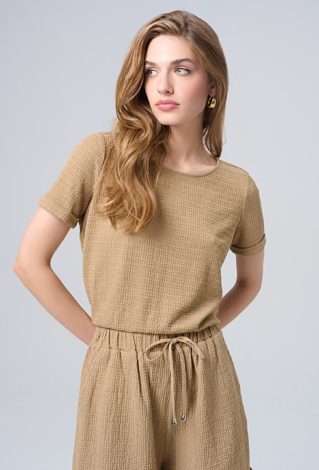 Bluzka ze strukturalnej dzianiny