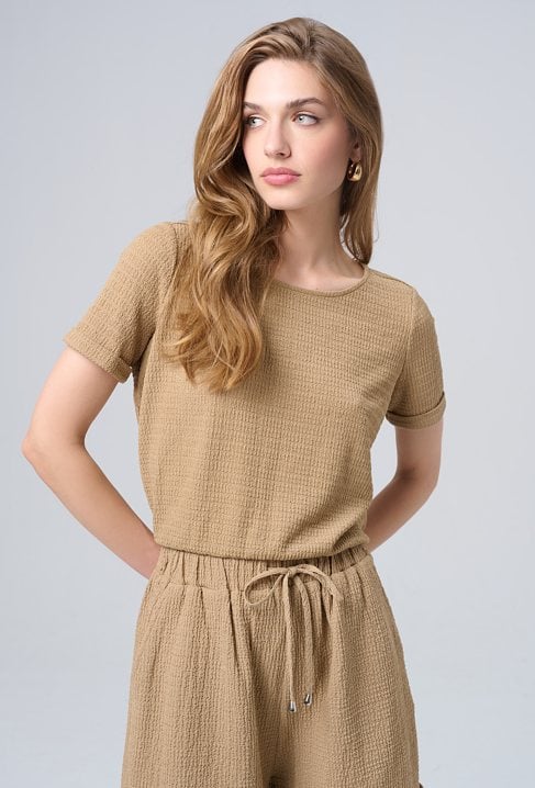 Bluzka ze strukturalnej dzianiny