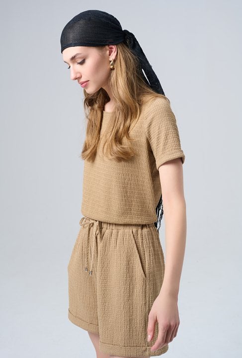 Bluzka ze strukturalnej dzianiny