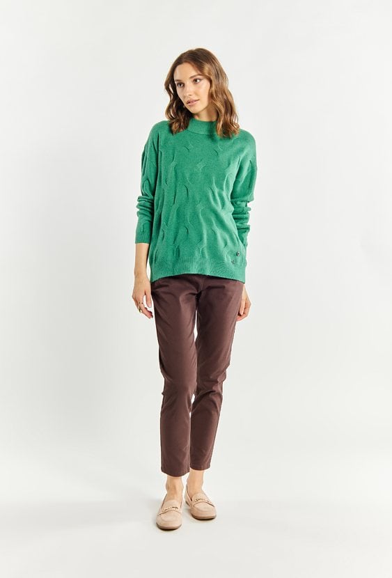 Sweter damski z dodatkiem wiskozy