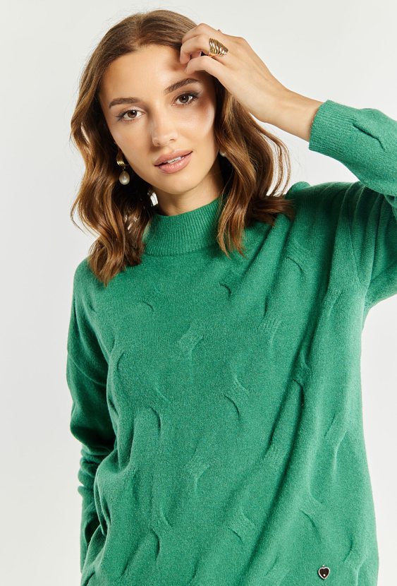 Sweter damski z dodatkiem wiskozy