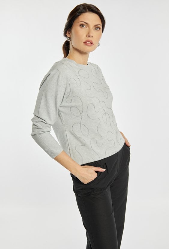 Sweter damski z wzorem