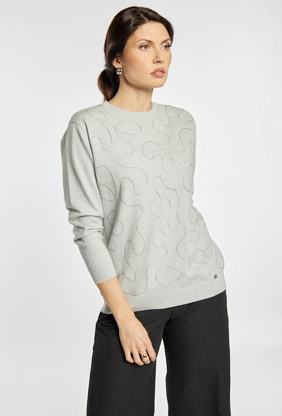 Sweter damski z wzorem