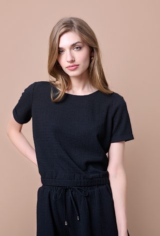 Bluzka ze strukturalnej dzianiny