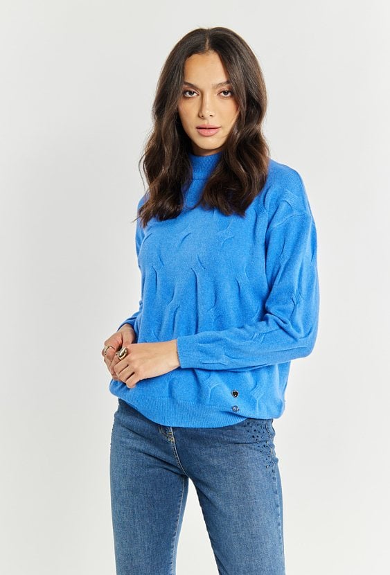 Sweter damski z dodatkiem wiskozy