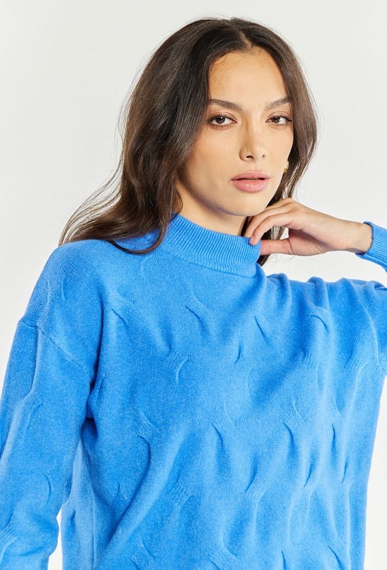 Sweter damski z dodatkiem wiskozy