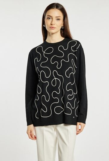 Sweter damski z wzorem