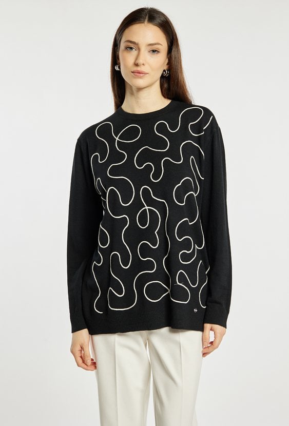 Sweter damski z wzorem