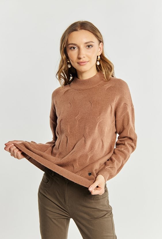 Sweter damski z dodatkiem wiskozy