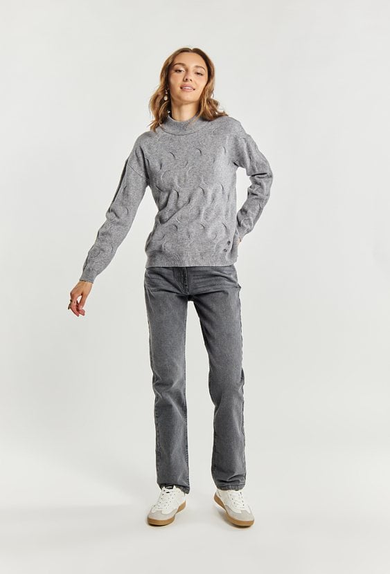 Sweter damski z dodatkiem wiskozy