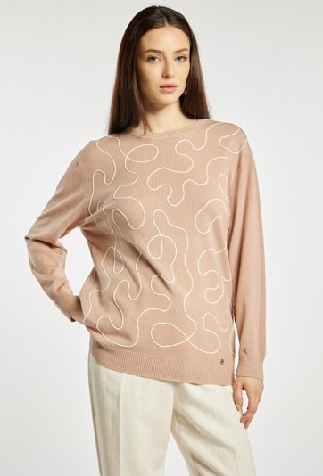 Sweter damski z wzorem