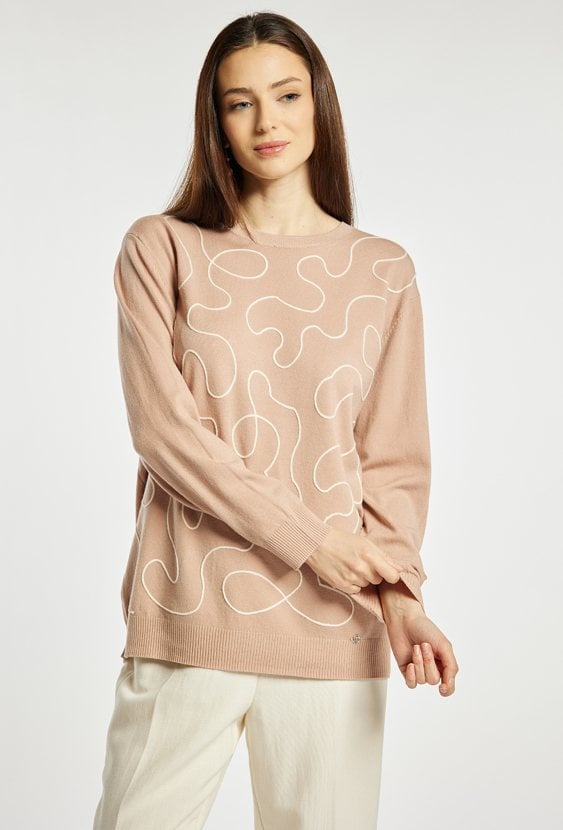 Sweter damski z wzorem