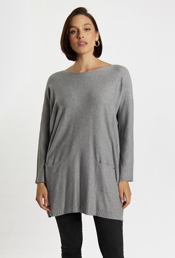 Sweter damski z kieszonkami