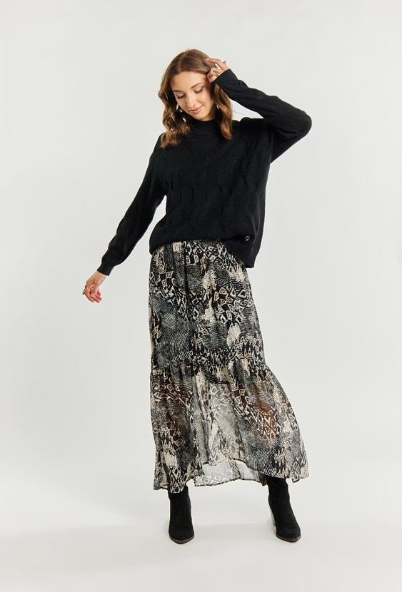 Sweter damski z dodatkiem wiskozy