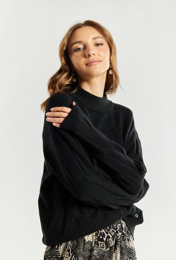 Sweter damski z dodatkiem wiskozy