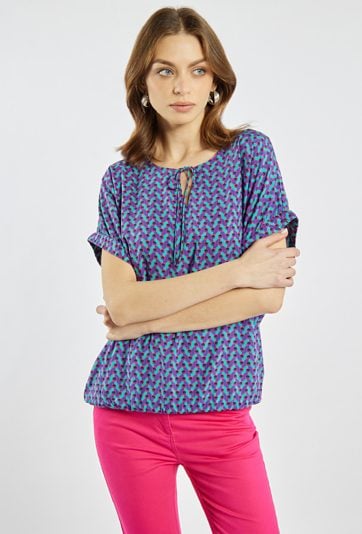 Wzorzysta bluzka damska