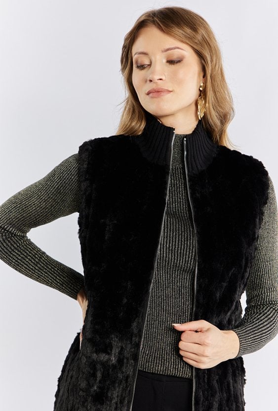 Swetrowa kamizelka damska