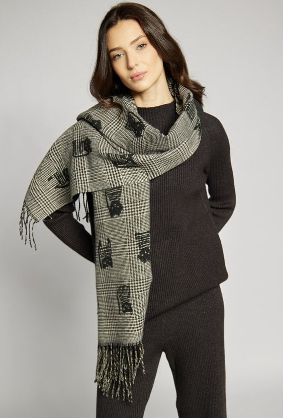 Sweter damski z prążkowaną strukturą