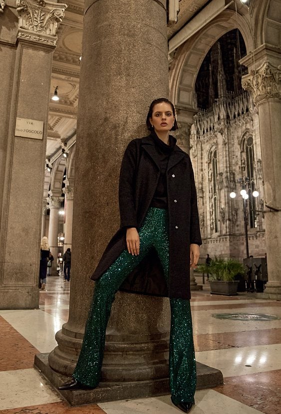 Zielone cekinowe dzwony