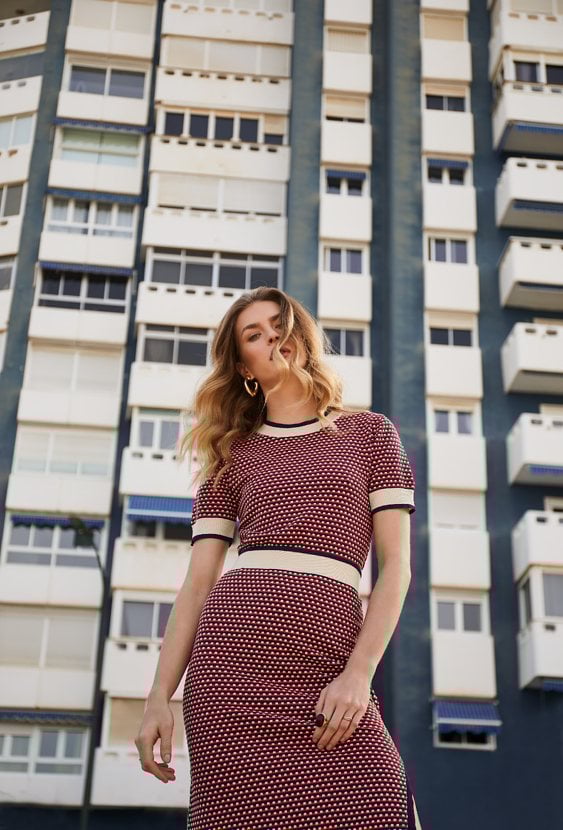 Wzorzysta spódnica damska