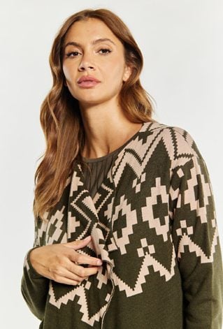 Kardigan damski z wzorem