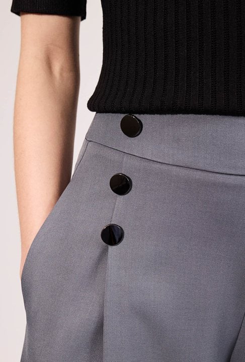 Eleganckie spodnie z szeroką nogawką