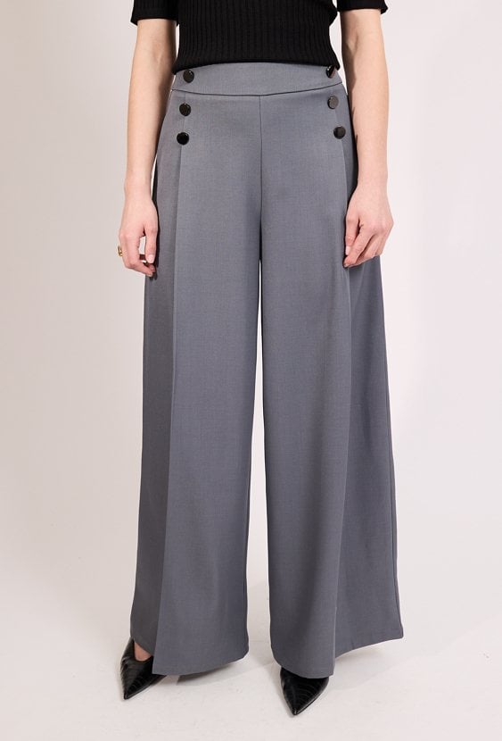 Eleganckie spodnie z szeroką nogawką