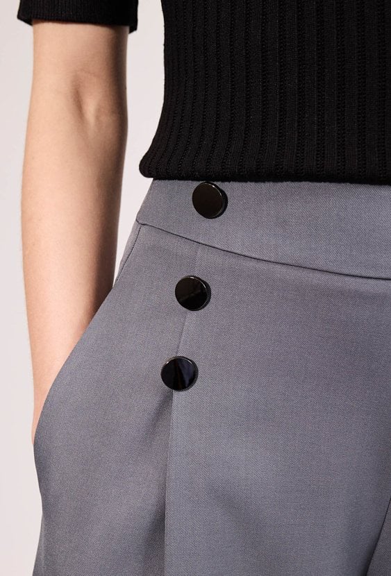 Eleganckie spodnie z szeroką nogawką