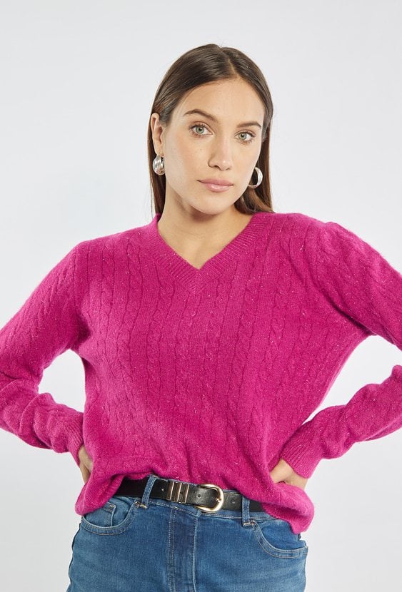 Sweter damski z połyskiem