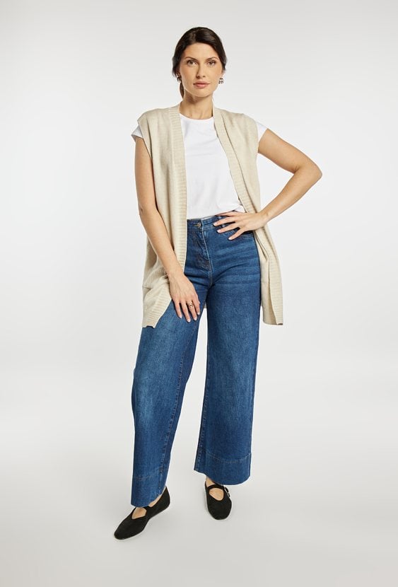 Kardigan damski z kieszeniami