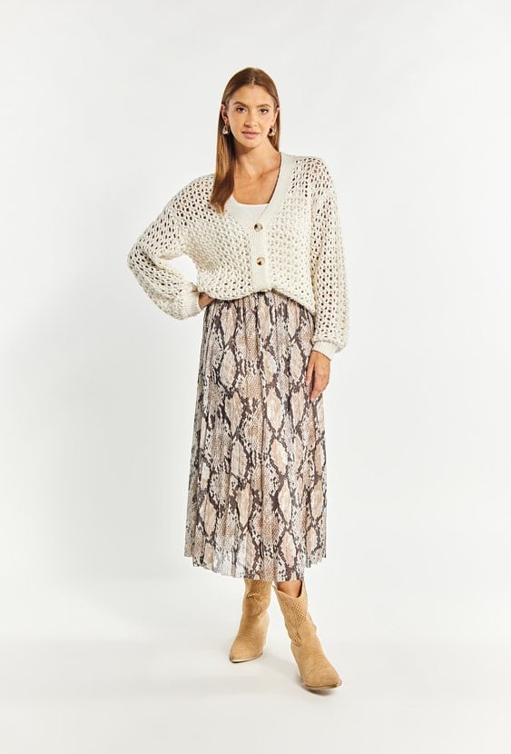 Ażurowy sweter damski