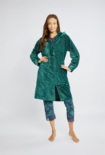 Damski szlafrok z kapturem