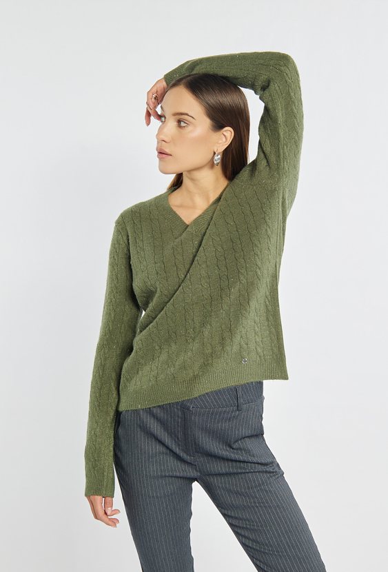 Sweter damski z połyskiem