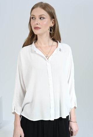 Biała koszula  z kołnierzem