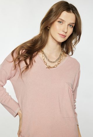 Asymetryczny sweter z kieszonką